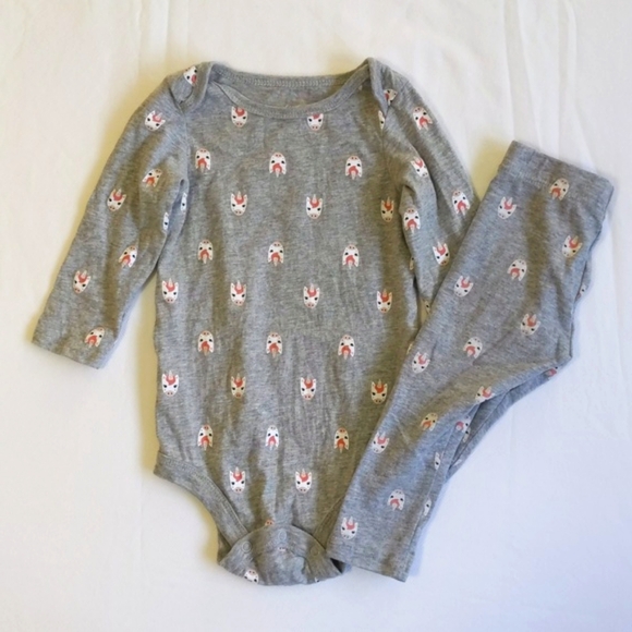 george heather gray unicorn matching outfit set bodysuit & pants 18 months baby - Picture 1 of 9